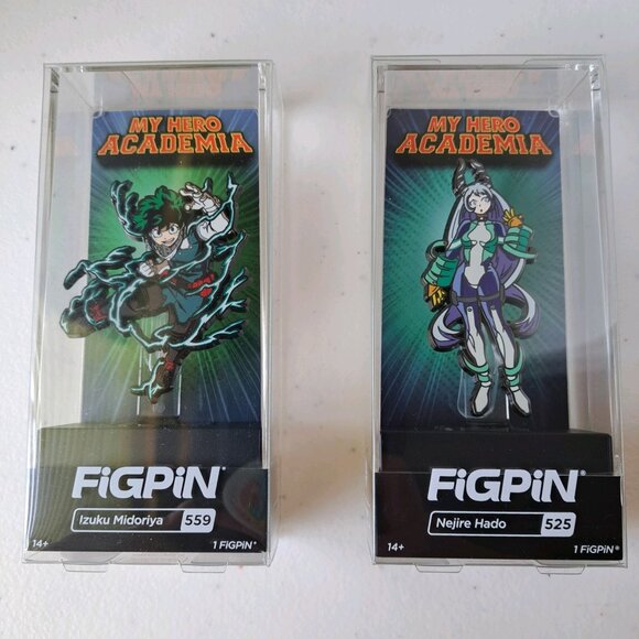Lot of 2 FiGPiN Enamel Pins Nejire #525 Izuku #559 My Hero Academia Sealed Case - Picture 7 of 12